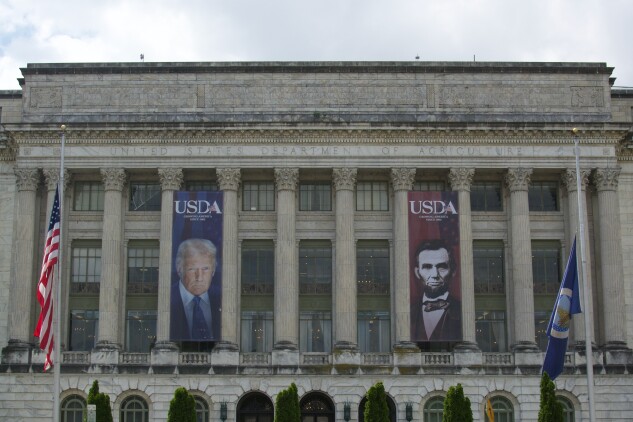 The exterior of the US Agriculture Department on May 15, 202