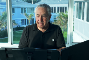 Larry Friedman, shown at his Florida condo, was a trustee in Michigan before