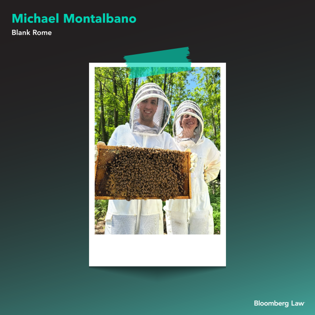 Michael Montalbano of Blank Rome and his wife, Rachel, beekeeping in the Berkshires.