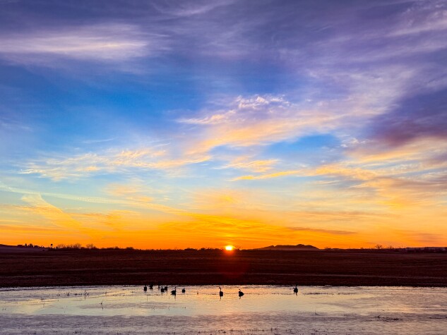 Sunrise near Havre, Mont., on March 1, 2025. 