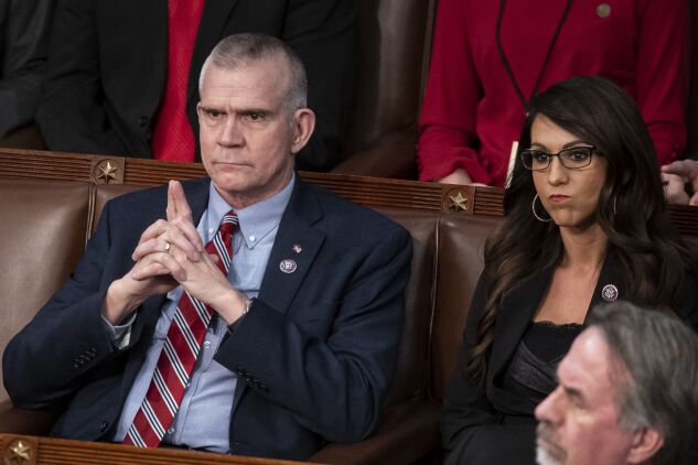 Reps. Matt Rosendale of Montana and Lauren Boebert of Colorado have co-sponsored anti-ESG bills ahead of their key 2024 races. Rosendale, who has accused the Biden administration of “risking retirement returns with ESG,” also is pondering his second bid for Senate.  They're seen here in the US House Chamber on Jan. 6, 2023.  