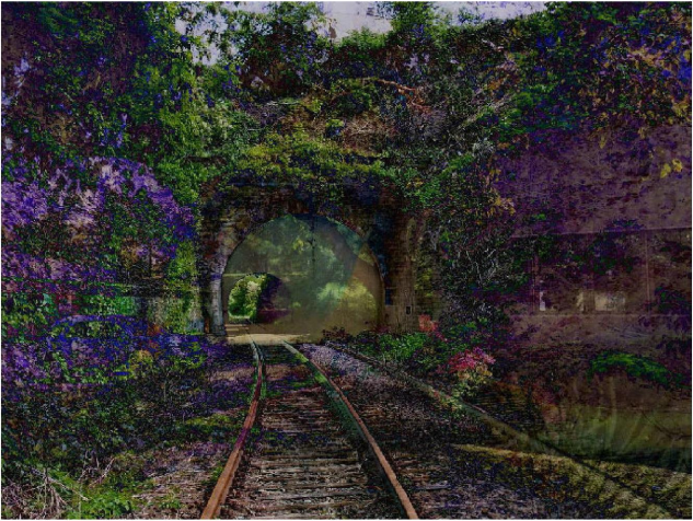 "A Recent Entrance to Paradise," a visual art piece purportedly created by computer scientist Stephen Thaler's generative AI "Creativity Machine."