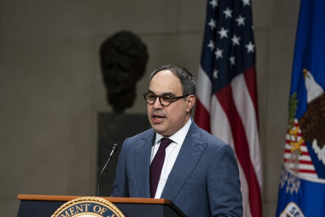 Jonathan Kanter, seen here in Washington on March 27, 2023, spoke to Bloomberg Law about the Biden administration DOJ's antitrust enforcement efforts.