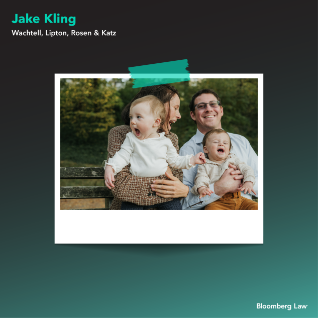 Jake Kling of Wachtell and family