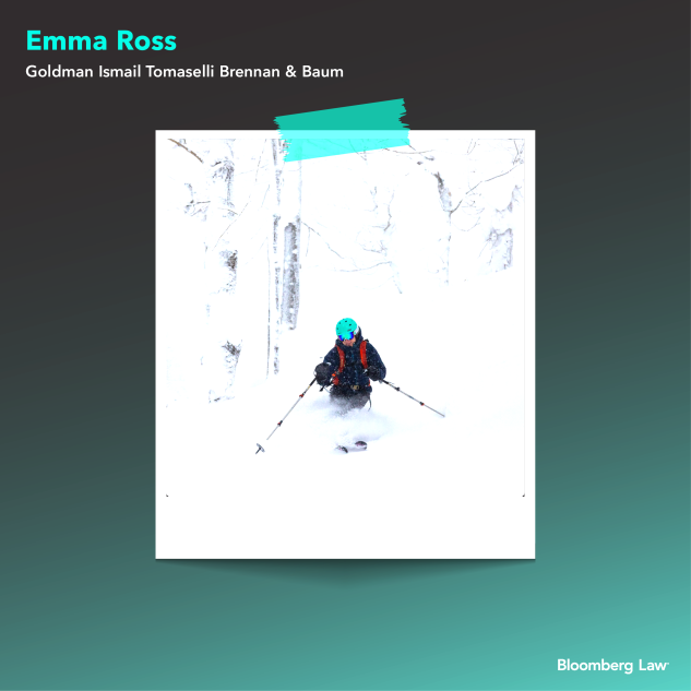 Emma Ross of Goldman Ismail skiing in Japan.