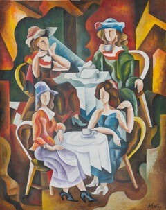 A painting by Alexandra Exter is among those allegedly stolen.