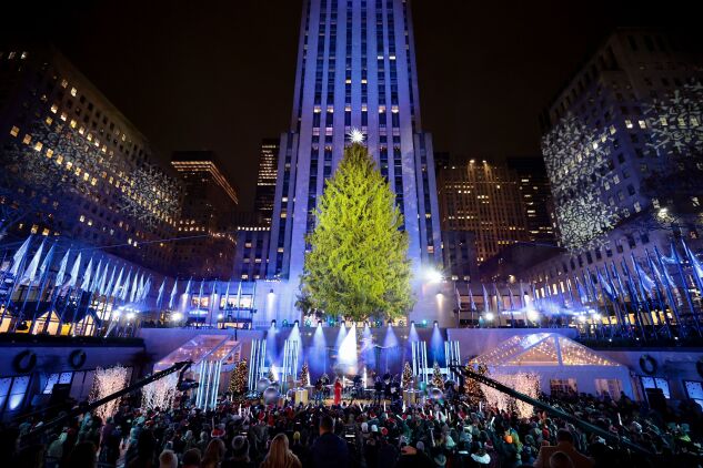 A view of Rockefeller Center during the Rockefeller Center Christmas Tree Lighting Ceremony on Dec. 1, 2021 in New York City.