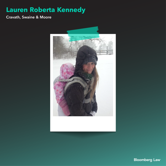 Lauren Roberta Kennedy of Cravath hiking with family in Bedford, N.Y.
