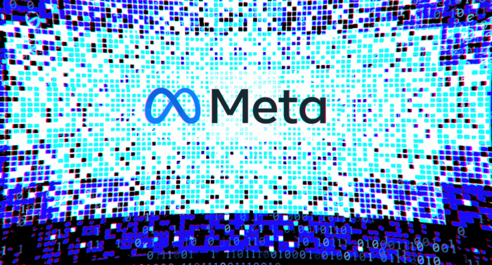 Pixelated Meta Logo Illustration
