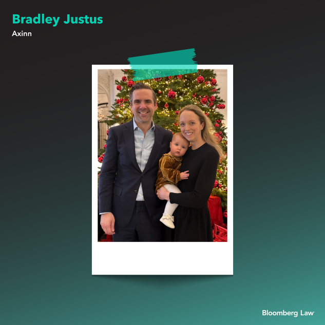 Bradley Justus of Axinn, Joelle Justus, and Virginia Justus (daughter), in Brussels enjoying a bit of downtime over the holidays.