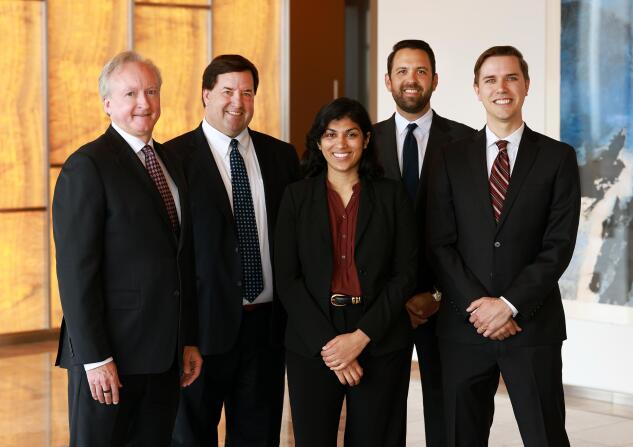 From left to right: Daniel Ring (practice co-chair), Richard Bulger (practice co-chair), Priya Desai (partner), Daniel Rottenberg (special counsel) and Tyler Alfermann (special counsel).
