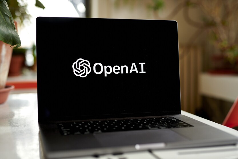 The OpenAI logo on a laptop computer arranged in the Brooklyn borough of New York, US, on Thursday, Jan. 12, 2023. Microsoft Corp. is in discussions to invest as much as $10 billion in OpenAI, the creator of viral artificial intelligence bot ChatGPT, according to people familiar with its plans. Photographer: Gabby Jones/Bloomberg