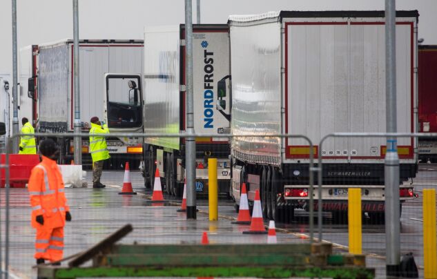 The Sevington Inland Border facility for customs clearance near Mersham, U.K., on Jan. 5. 
