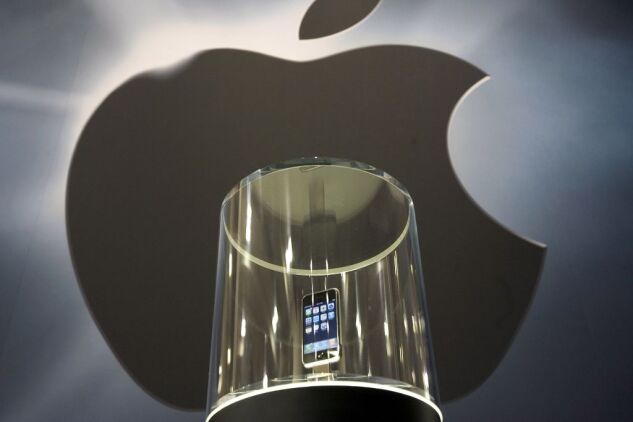 The iPhone on display in January 2007 at MacWorld in San Francisco.