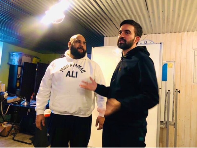 Ali Najmi and Zohran Mamdani during Mamdani's 2020 Assembly campaign.