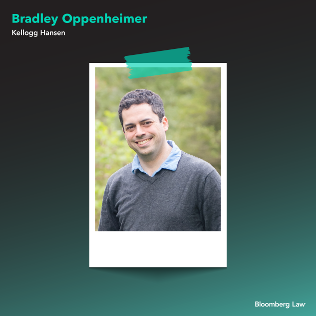 Bradley Oppenheimer of Kellogg Hansen during a family visit to a local park.