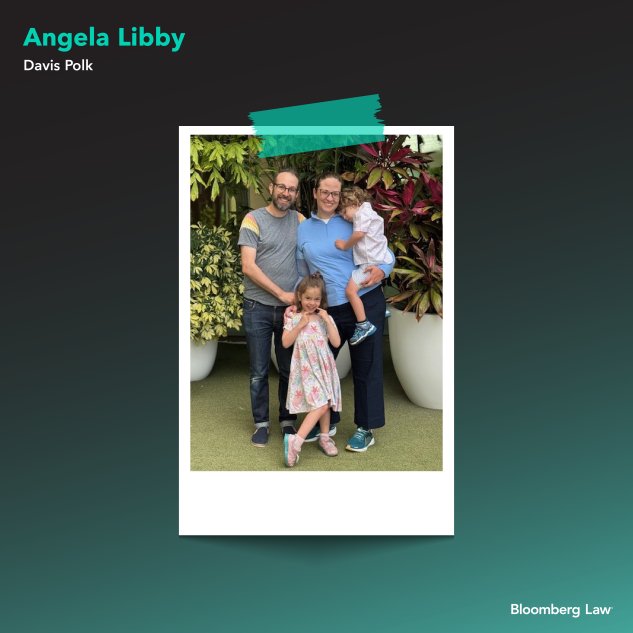 Angela Libby of Davis Polk & Wardwell and her family on vacation in the Bahamas.