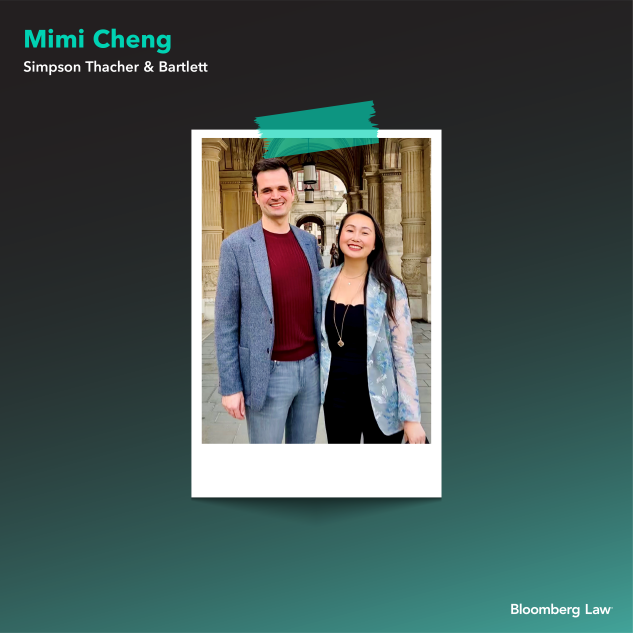 Mimi Cheng of Simpson Thacher and her husband, John, at the Vienna State Opera in Vienna, Austria.