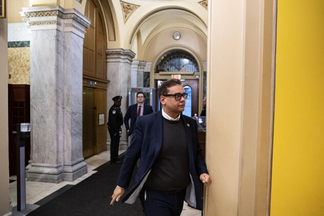  Rep. George Santos (R-N.Y.) shown in the US Capitol on Tuesday, Jan. 31, 2023.   