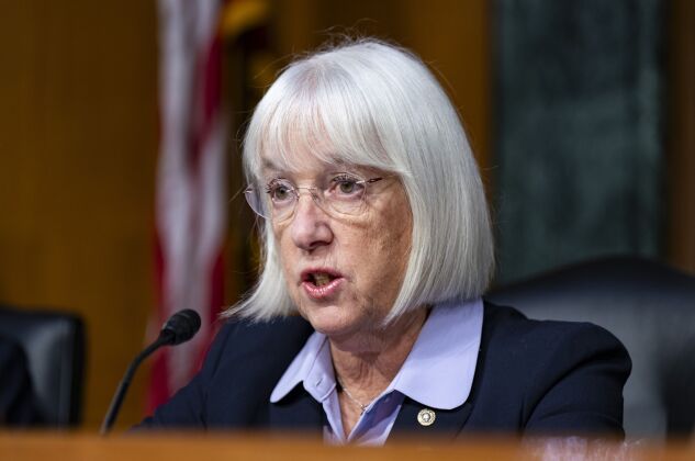 Senate Appropriations Chair Patty Murray (D-Wash.) during a hearing in Washington, DC, in October 2023.