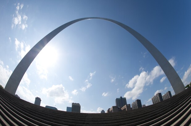 The Gateway Arch in St. Louis.