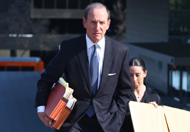  Abbe Lowell departs federal court on March 27, 2024 in Los Angeles, California.