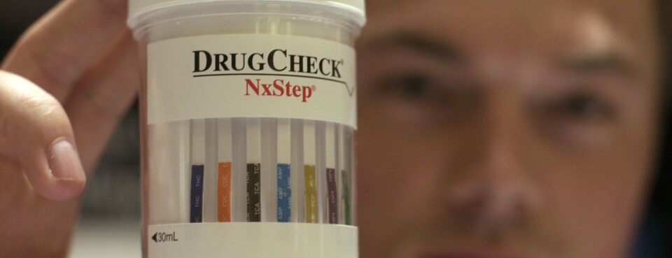 Container to be used for a drug test.