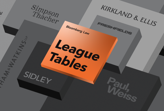Latham & Watkins topped Wachtell and Kirkland & Ellis to lead the Bloomberg Law league tables through the third quarter.