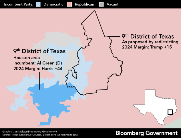 map of current and proposed Texas 2nd Congressional District