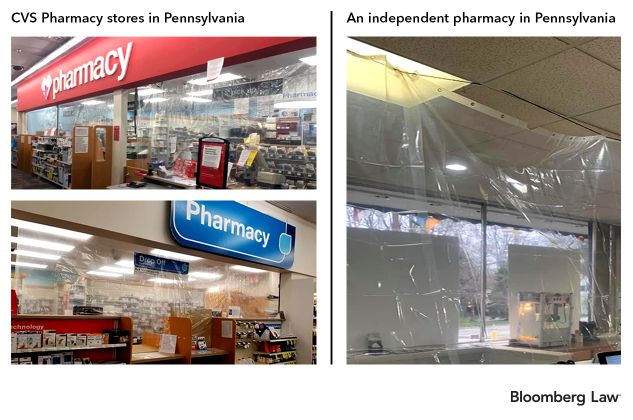 Pharmacy Workers Turn To Makeshift Virus Protections On