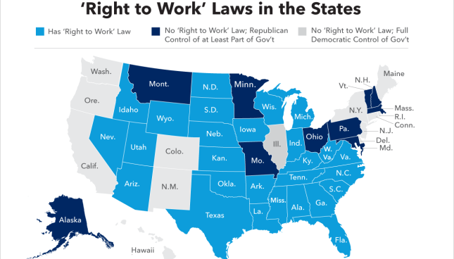Right To Work State Map ANALYSIS: Are Unions Really Weaker in Right to Work States? Right To Work State Map ANALYSIS: Are Unions Really Weaker in Right to Work States?