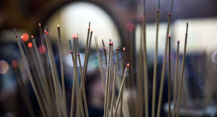 Photo of burning incense