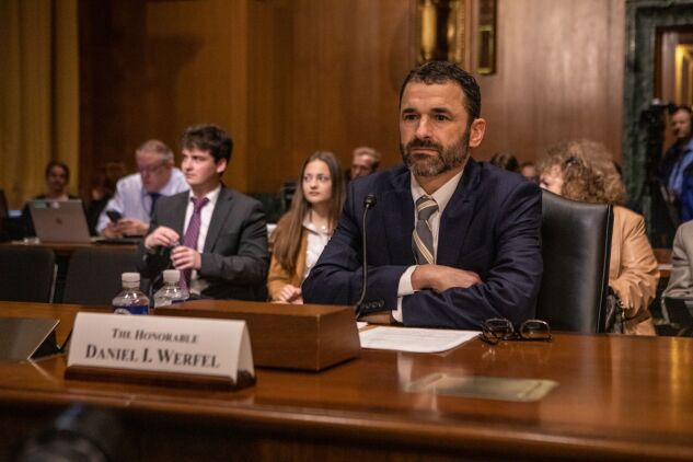 Werfel at his Senate Finance Committee nomination hearing Feb. 15.