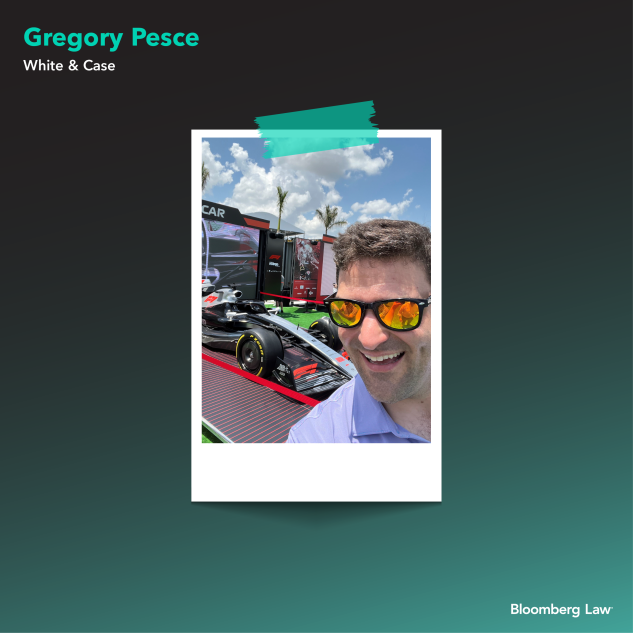 Greg Pesce of White & Case at Grand Prix Miami 