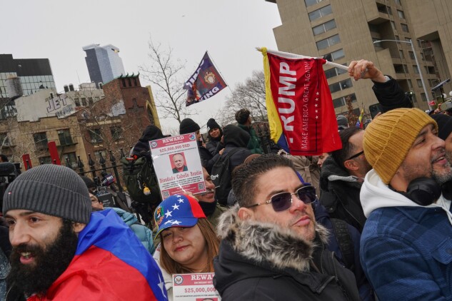 The scene outside SDNY.