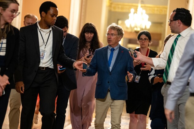 Sen. Rand Paul at the US Capitol in Washington, DC, on July 1.