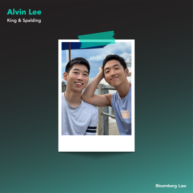 Alvin Lee of King & Spalding and husband in Fire Island, New York.