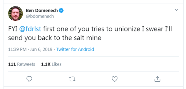 Ben Domenech tweet from June 6, 2019.